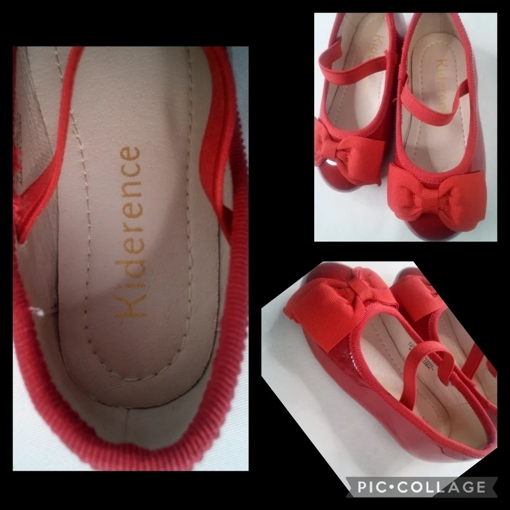 Red patent leather baby shoes